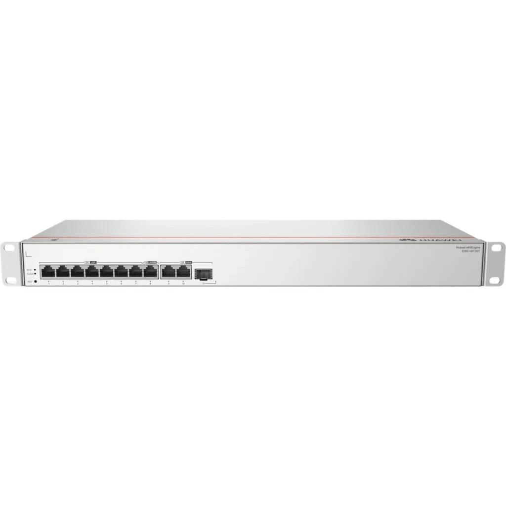 Imagen 2 de S380-H8T3ST. Gateway Huawei eKit 2 puerto WAN 8 puertos LAN 10/100/1000Base-T 1 puerto WAN SFP soporta 500 usuarios concurrentes, capaz de administrar hasta 128 APs