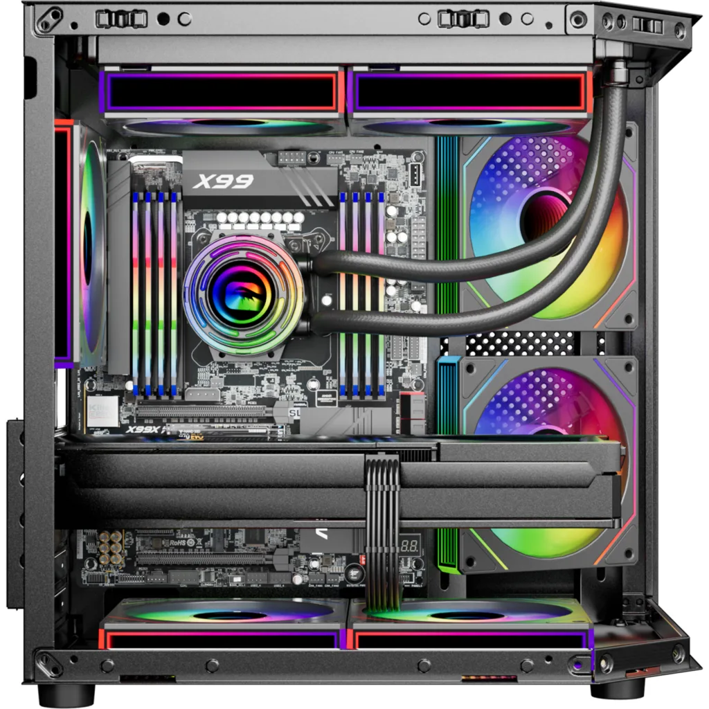 Imagen 9 de Gabinete Gamer REBEL 270deg | Micro ATX / ITX | 5 ARGB | Controladora + Control 