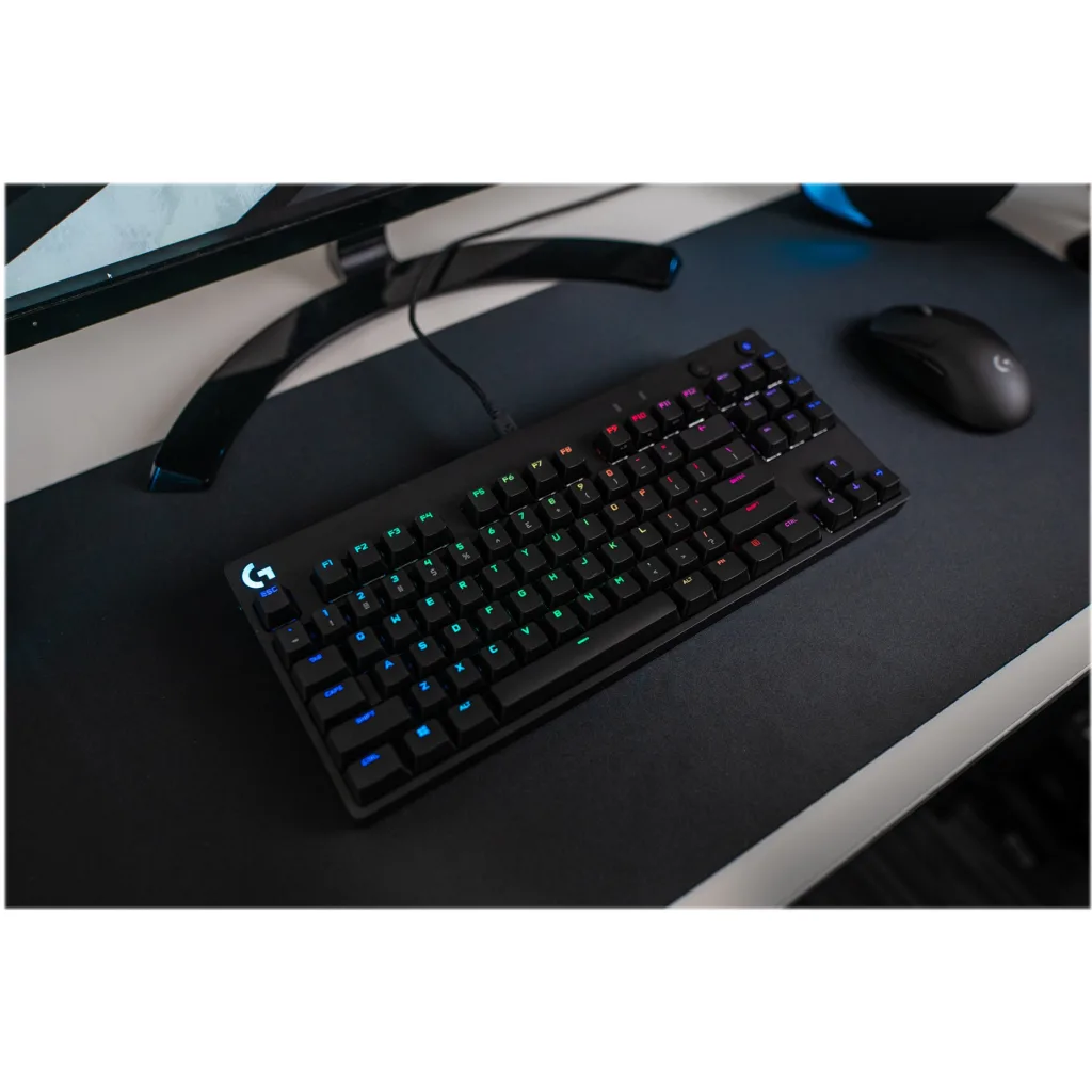 Imagen 19 de Teclado Gamer Alámbrico Logitech G Pro RGB Mecánico Switch GX Blue Color Negro