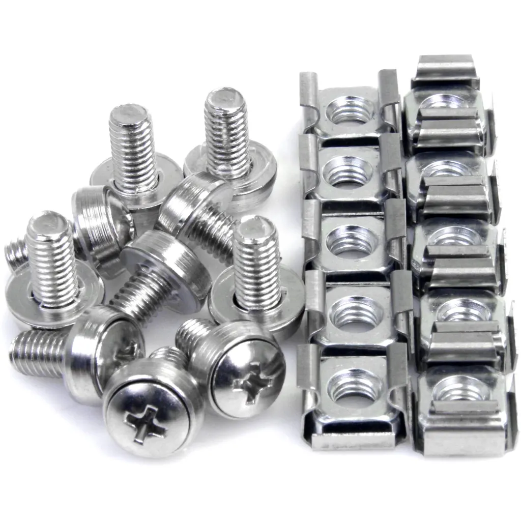 Imagen 1 de Paquete de 50 unid. de Tornillos y Tuercas Enjauladas Cage Nuts M6 Color Plata