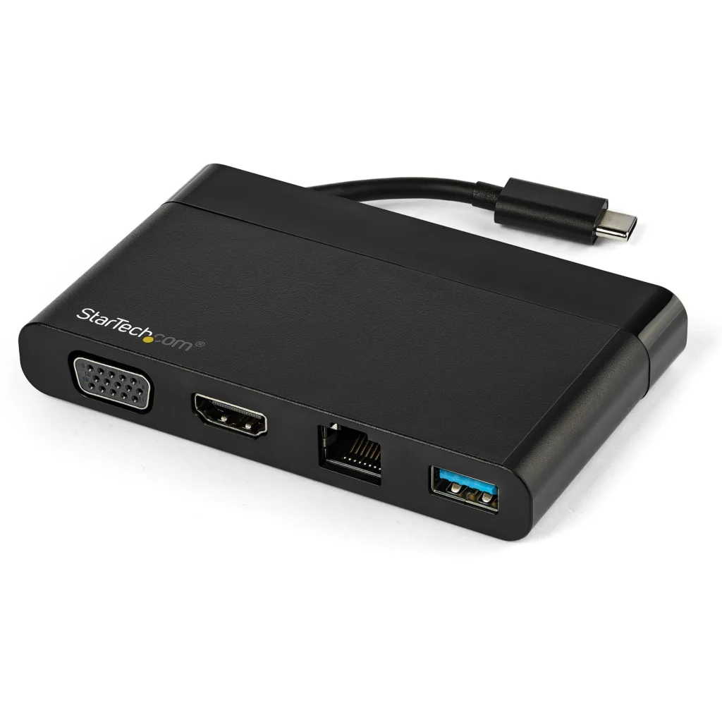 Docking Station StarTech DKT30CHVCM USB tipo-C a HDMI VGA LAN USB-A Color Negro
