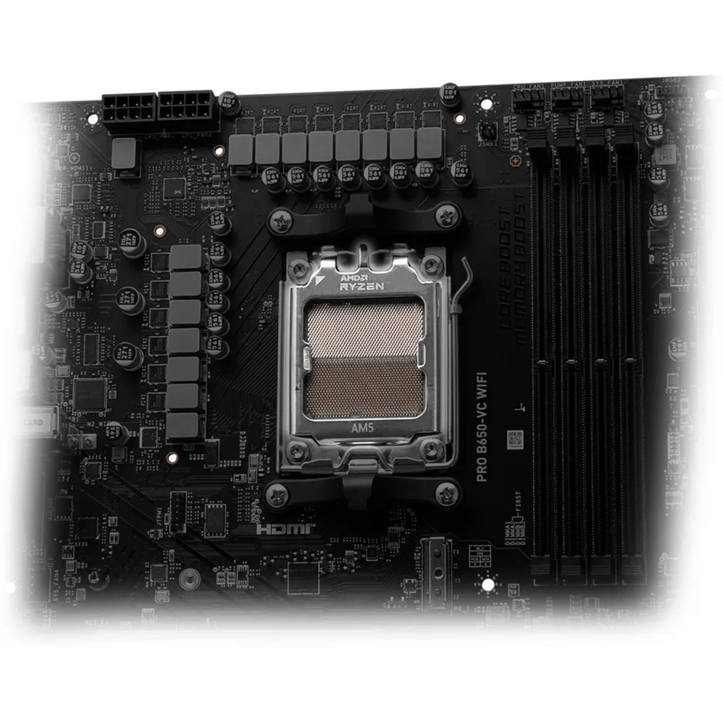 Imagen 7 de Tarjeta Madre MSI PRO B650M-VC AM5 4*DDR5  HDMI DP WIFI 6E ATX BULK (SIN CAJA)
