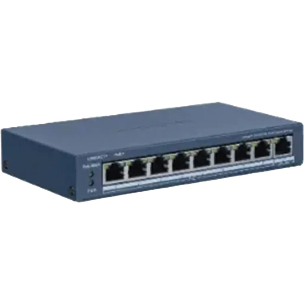 Imagen 2 de Switch 8 Puertos Hikvision POE+ No Adm. 1x 1000Mbps Uplink 300mt 60W