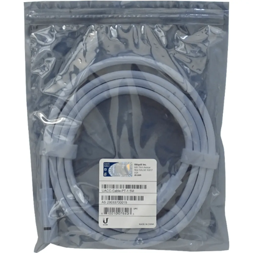 Imagen 1 de UISP UACC-CABLE-PT-1.5M UBIQUITI 1,5mt Cable TransPort TPE VW-1 para PT-120W 150cm UV-Exterior
