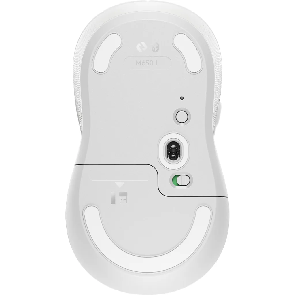 Imagen 1 de Mouse Inalámbrico Logitech Signature M650 Large, 4000DPI 5Btns Bt Blanco crudo