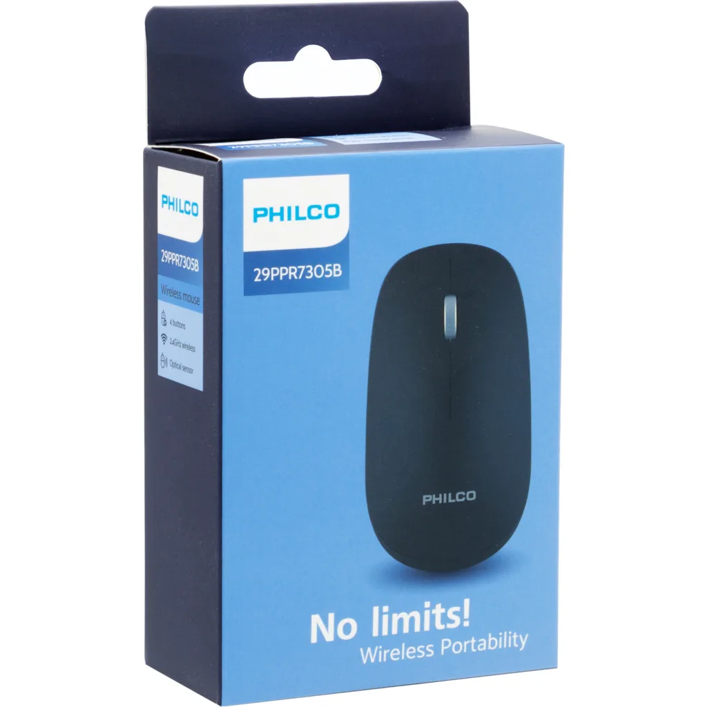 Imagen 1 de PPR7305B MOUSE INALAMBRICO NEGRO PHILCO PRO