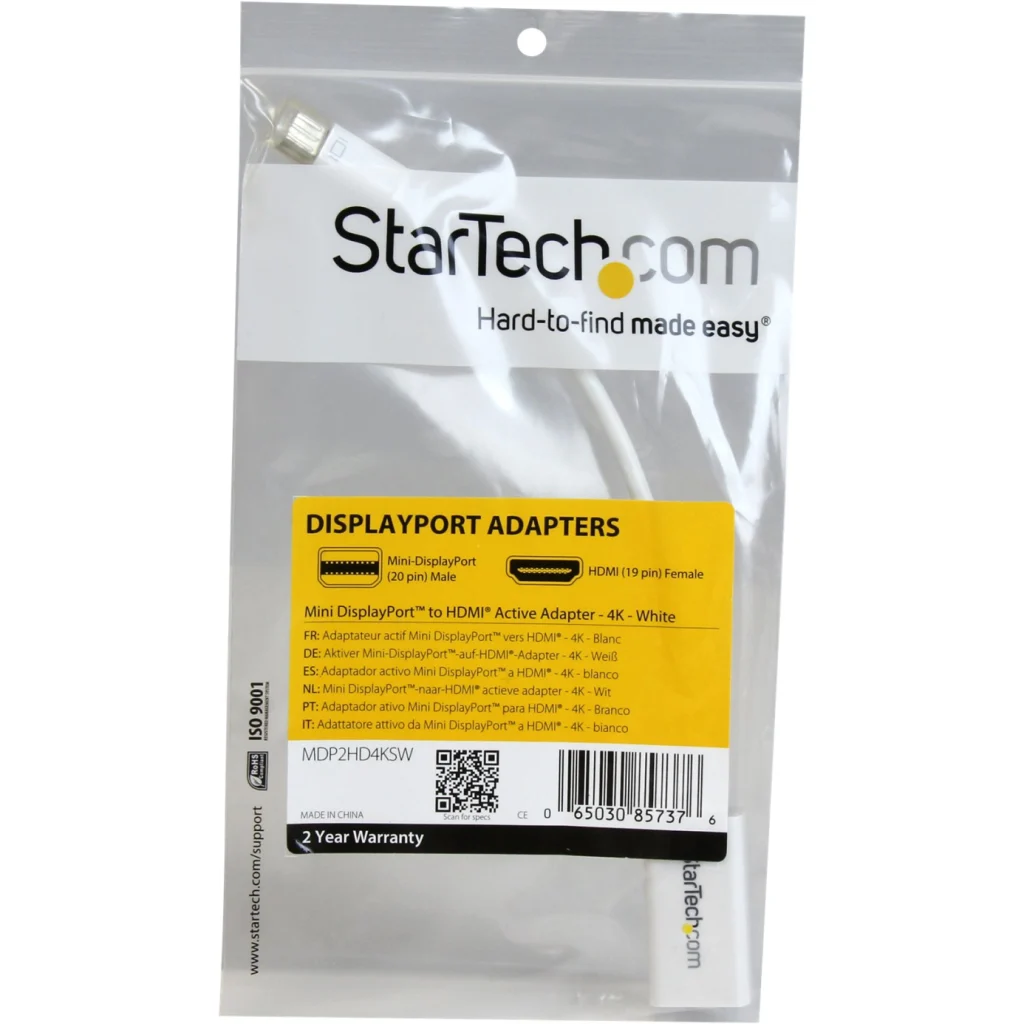 Imagen 1 de Conversor de Video MiniDisplayPort a HDMI StarTech 4K 30Hz Blanco