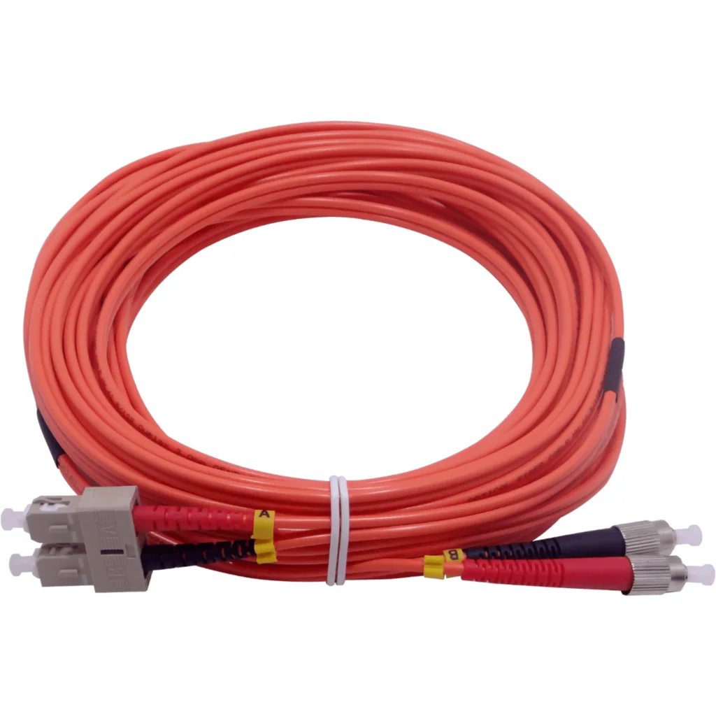 Imagen 2 de 10mt SC-FC OM1 MultiModo MM Duplex Jumper Fibra 62.5/125um LSZH