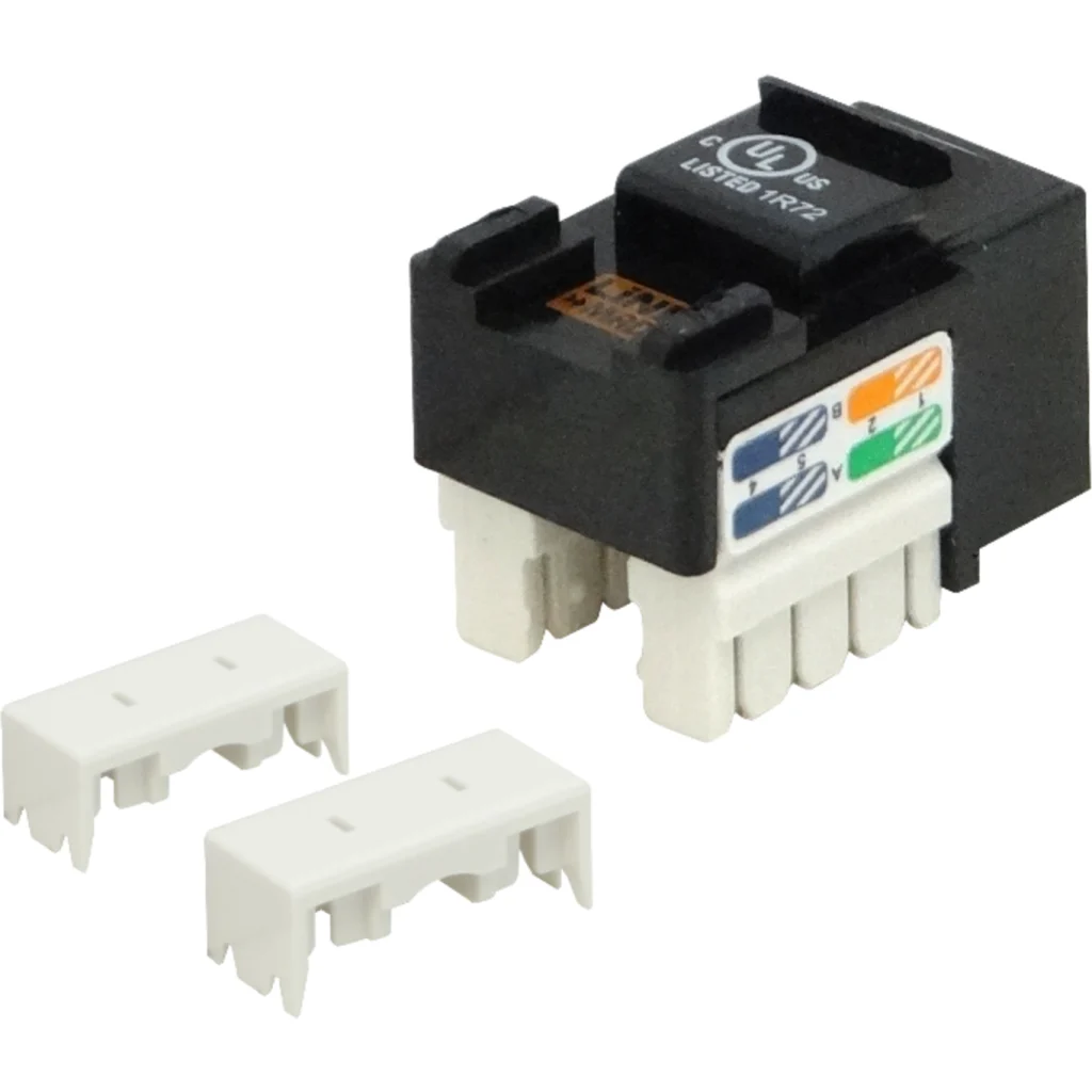 Imagen 1 de LINKMADE Negr Cat5E U/UTP Punchable Keystone Conector Hembra RJ45
