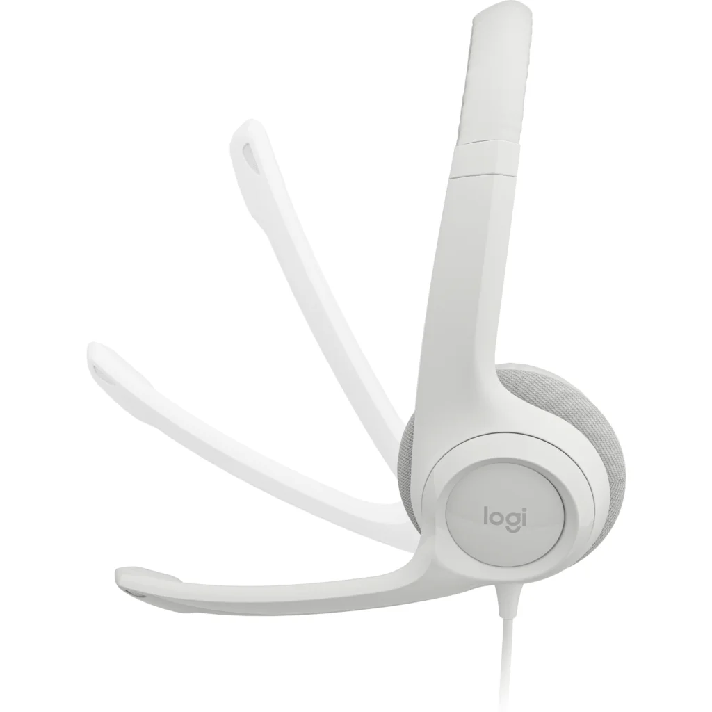 Imagen 3 de Audífonos Alámbricos Logitech H390 c/Mic bidirec Cancelacion de ruido USB Blanco