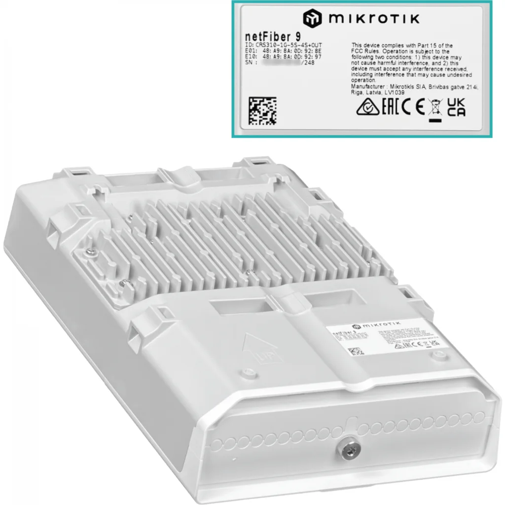 Imagen 5 de MIKROTIK 5-SFP 1-1000 4-SFP+10G L5 inc-48V Switch CRS310-1G-5S-4S+OUT