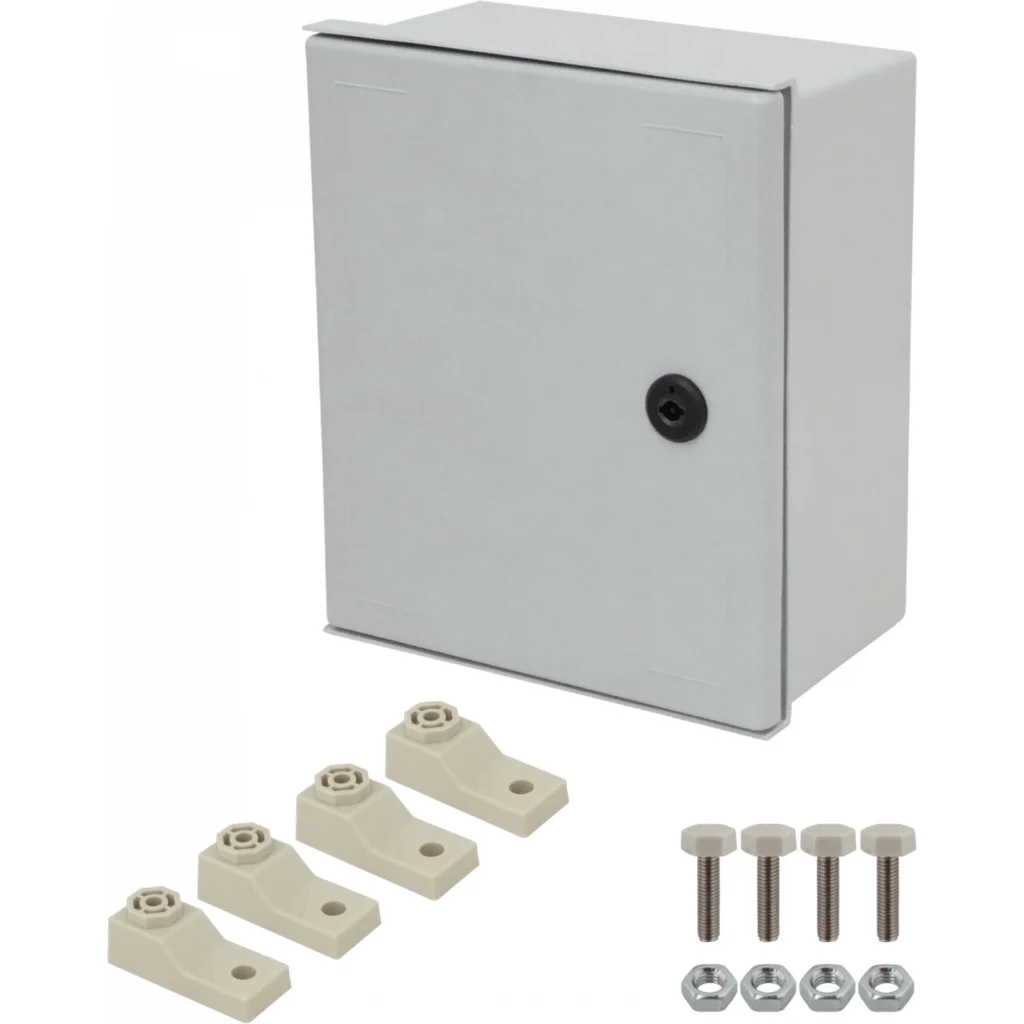 Imagen 1 de TIBOX 300x250x140mm Poliester Tablero Estanco Gris IP65 RoHS c/Placa