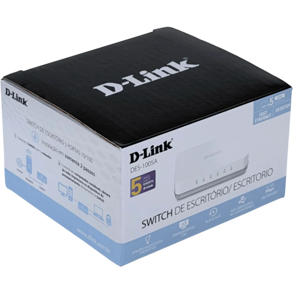 Imagen 5 de Switch D-Link DES-1005A 5 Puertos Fast Ethernet 10/100Base-TX No Administrable 