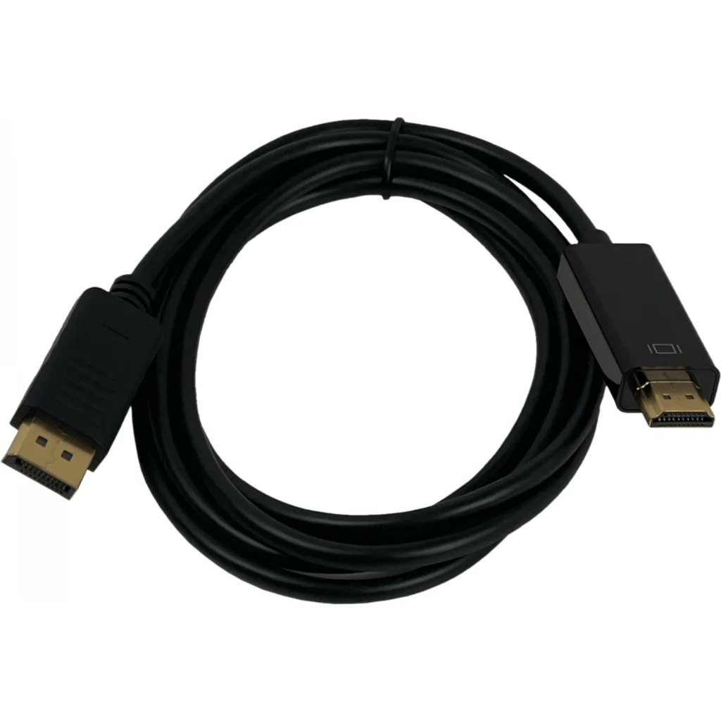 DisplayPort-M HDMI-M 1,8mt 180cm Cable Macho-Macho Negro 1.4v