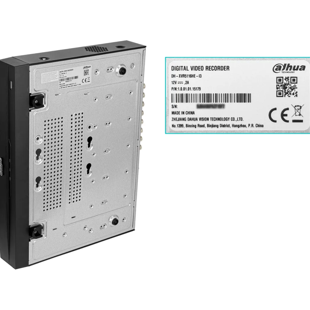 DAHUA XVR 16-BNC 5MP 1xSATA16TB LAN HDMI VGA USB RS485 Alarma WizSense