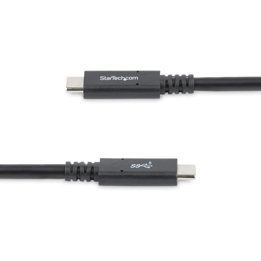 Imagen 3 de StarTech.com Cable de 1,8m USB-C a USB-C con capacidad para Entrega de Alimentación de 5A - USB TipoC - Cable de Carga USBC - USB 3.0 - Cable USB - USB-C (M) recto a USB-C (M) recto - USB 3.0 - 5 A - 1.8 m - compatibilidad con 4K - negro - para P/N: SV211HDUC