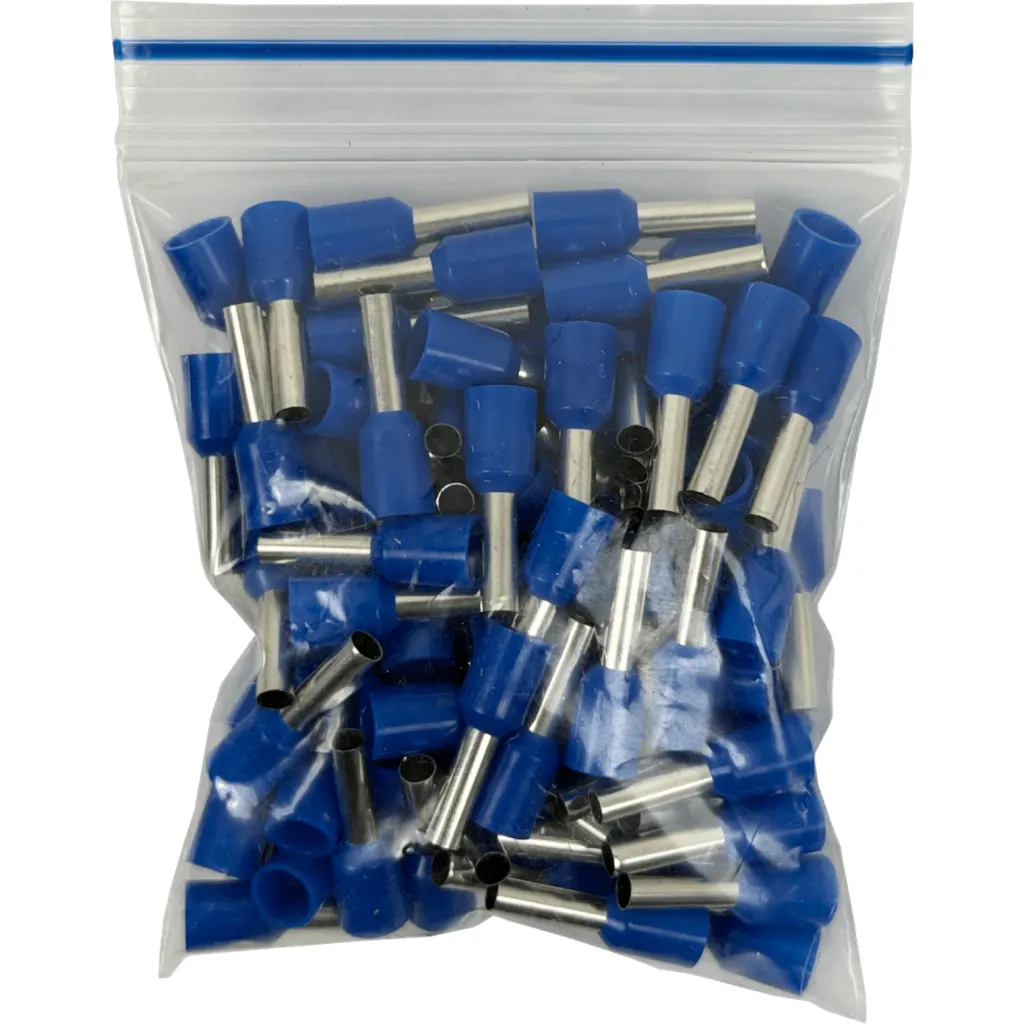 Imagen 2 de Azul 2,5mm2 8/15mm 100-unids AWG14 Ferrules Terminal Aislado Crimpeabl