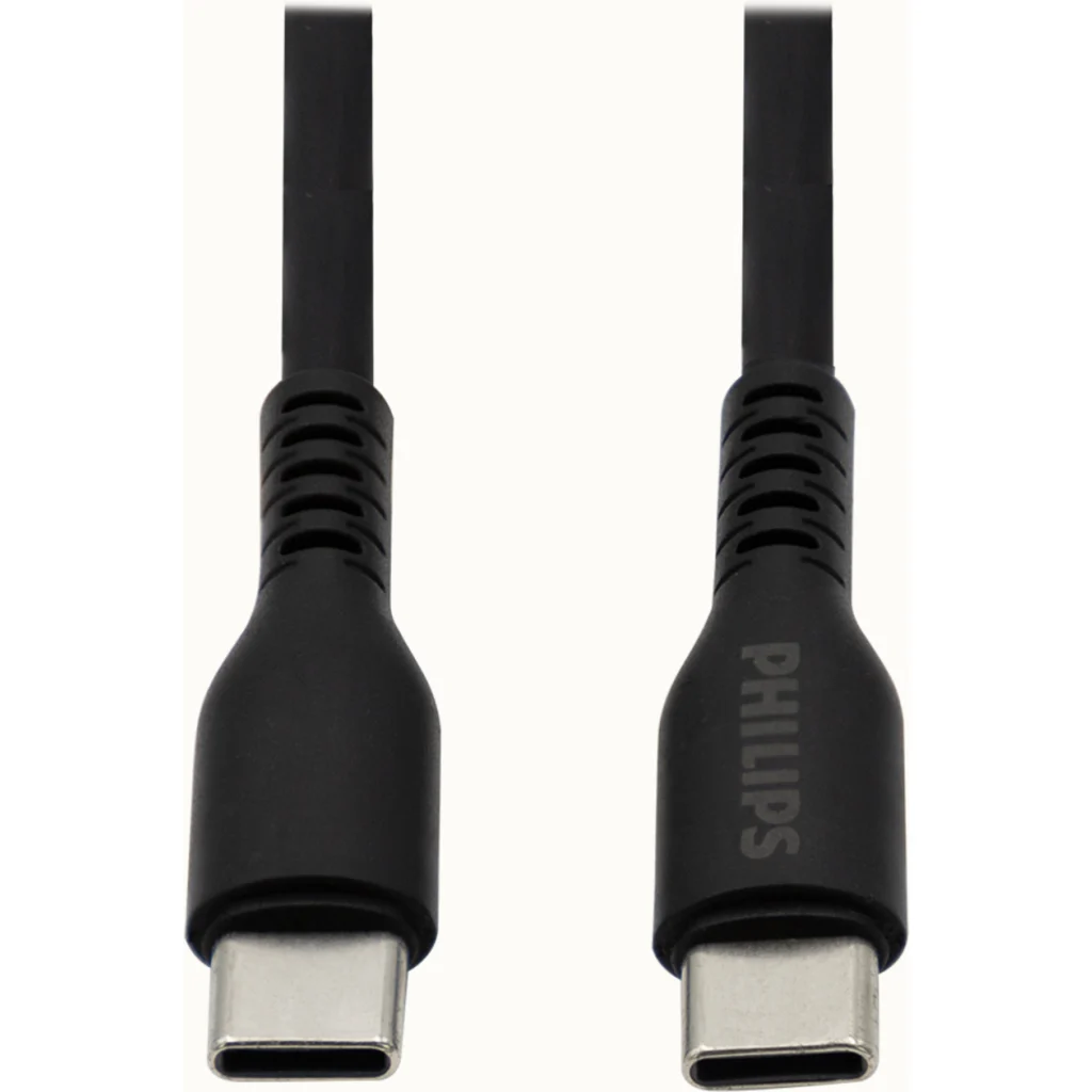 DLC8601B CABLE PHILIPS USB-C A USB-C 1M 60W MAX NEGRO SILIC