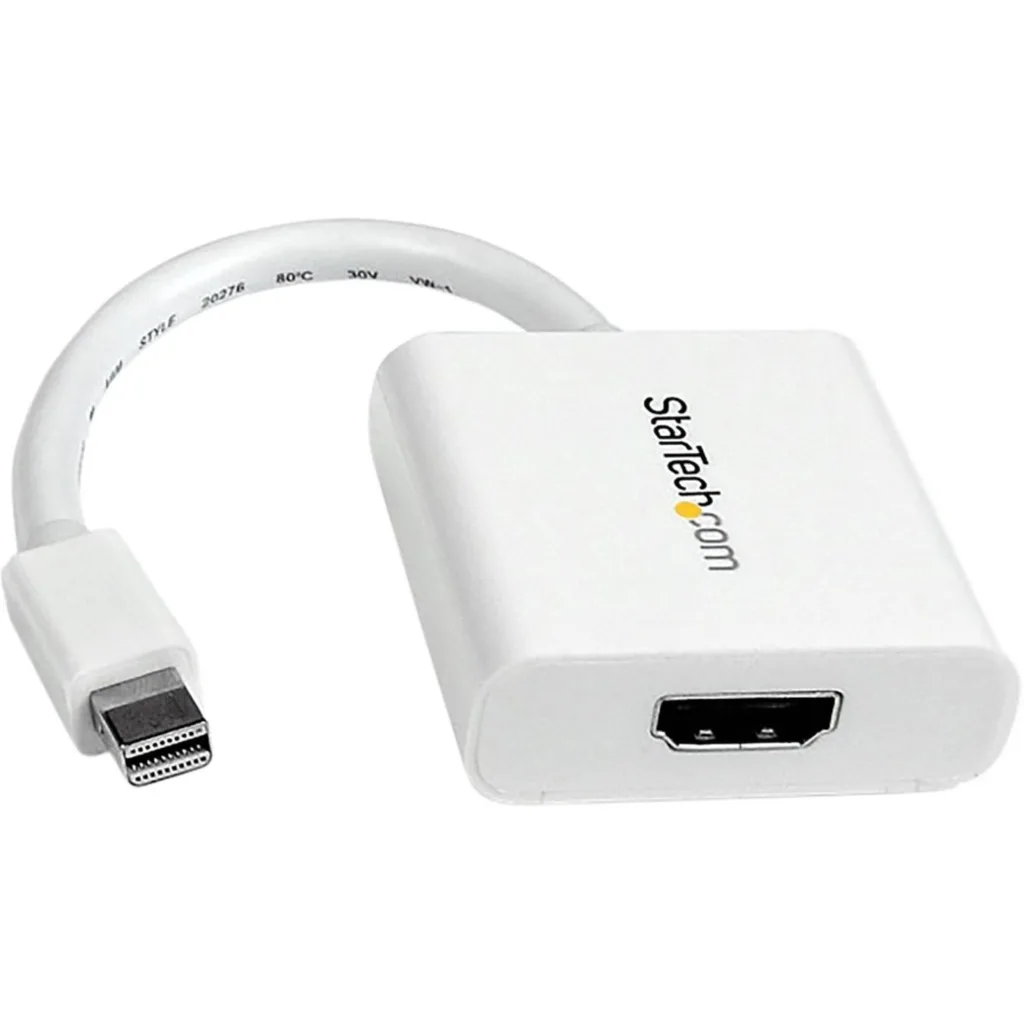 Adaptador MiniDisplayPort a HDMI 1920*1080 Color Blanco Longitud 12 cm