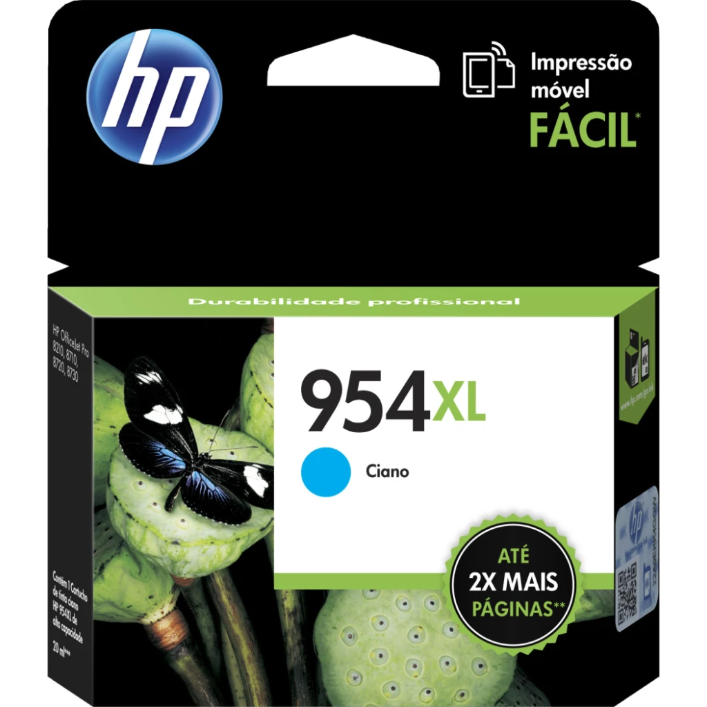 Cartucho de Tinta HP 954XL Cyan L0S62AL 1600 pag. OfficeJet 7740/8210 /7730/7720