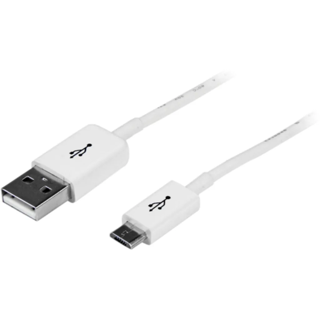 Imagen 1 de Cable USB-A a microUSB-B v2.0 M/M p/Smartphone 0.5mt Color Blanco - Startech