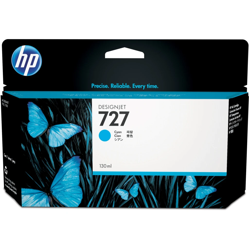 Cartridge de Tinta HP 727 CYAN DesignJet serie T920/930/T1500/T930/T1530 130ml