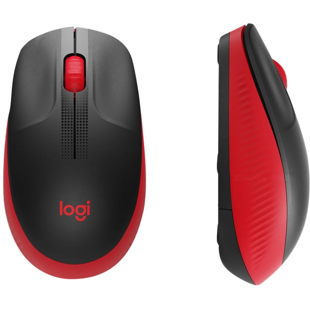 Imagen 3 de Mouse Inalámbrico Logitech M190 Óptico 1000dpi Ambidiestro 3 botones USB rojo