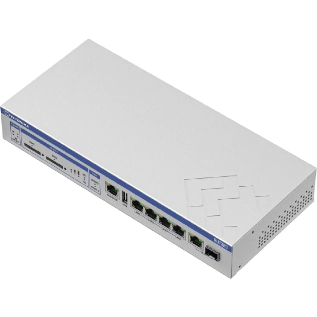 Imagen 2 de TELTONIKA RUTXR1 CAT6 SFP Enrutadores Rack mountable cellular router. 4G CAT6, Dual SIM, SFP fiber optic port, 5 x gigabit ethernet ports, 2 x power ports, console port, WIFI 5 Ghz