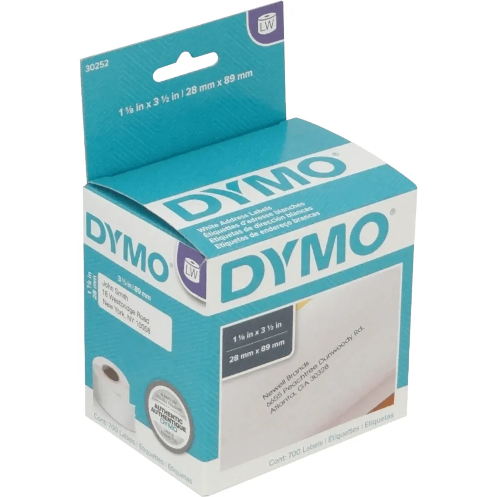 Rollo Etiquetas Dymo 30252, 350 Etiq. 28x90mm para etiquetadoras Dymo/Zebra