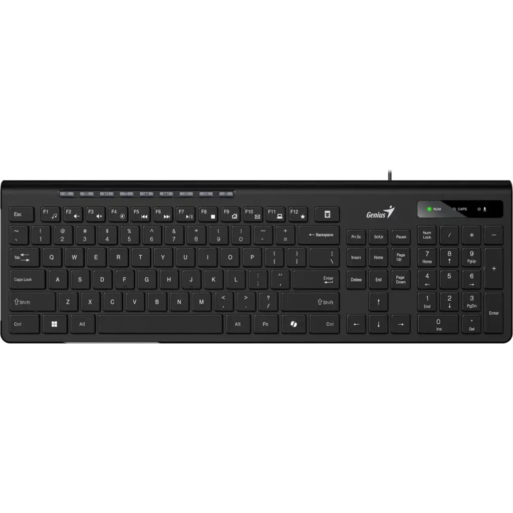 GENIUS TECLADO SLIM COPILOT MULTIMEDIA USB BLACK-SLIMSTAR 230II