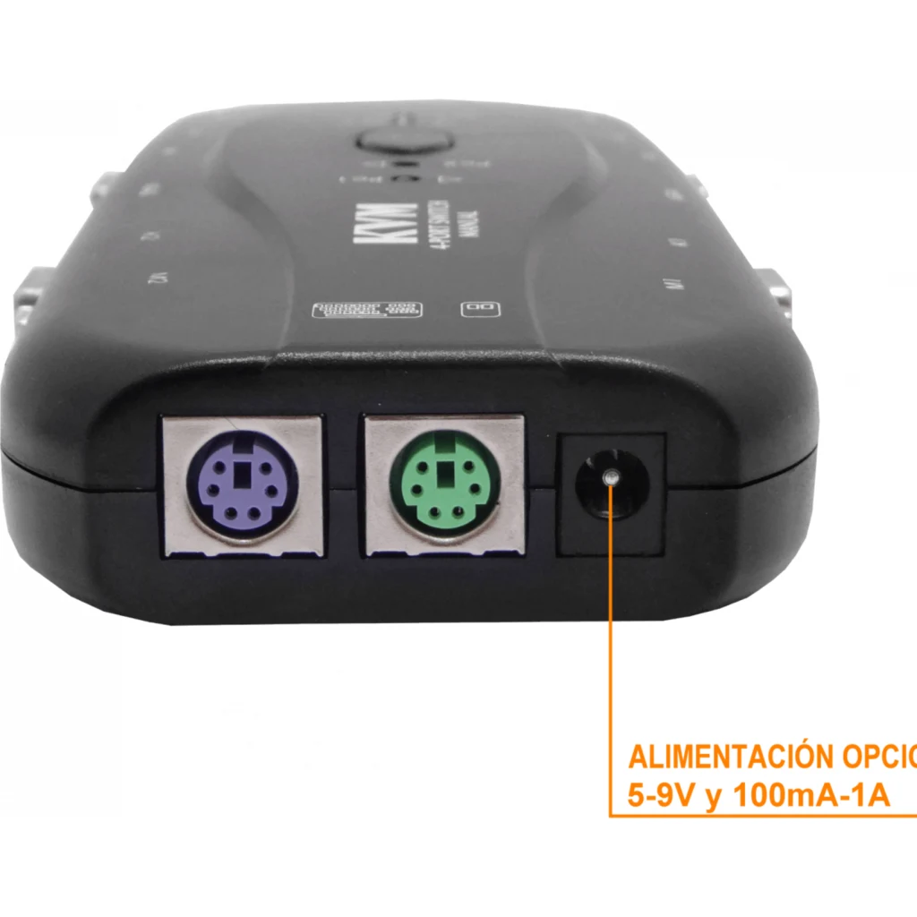 Imagen 5 de KVM 4-PS2-VGA requiere-Cables no-inc-Fuente-Poder/5-9VDC/100mA