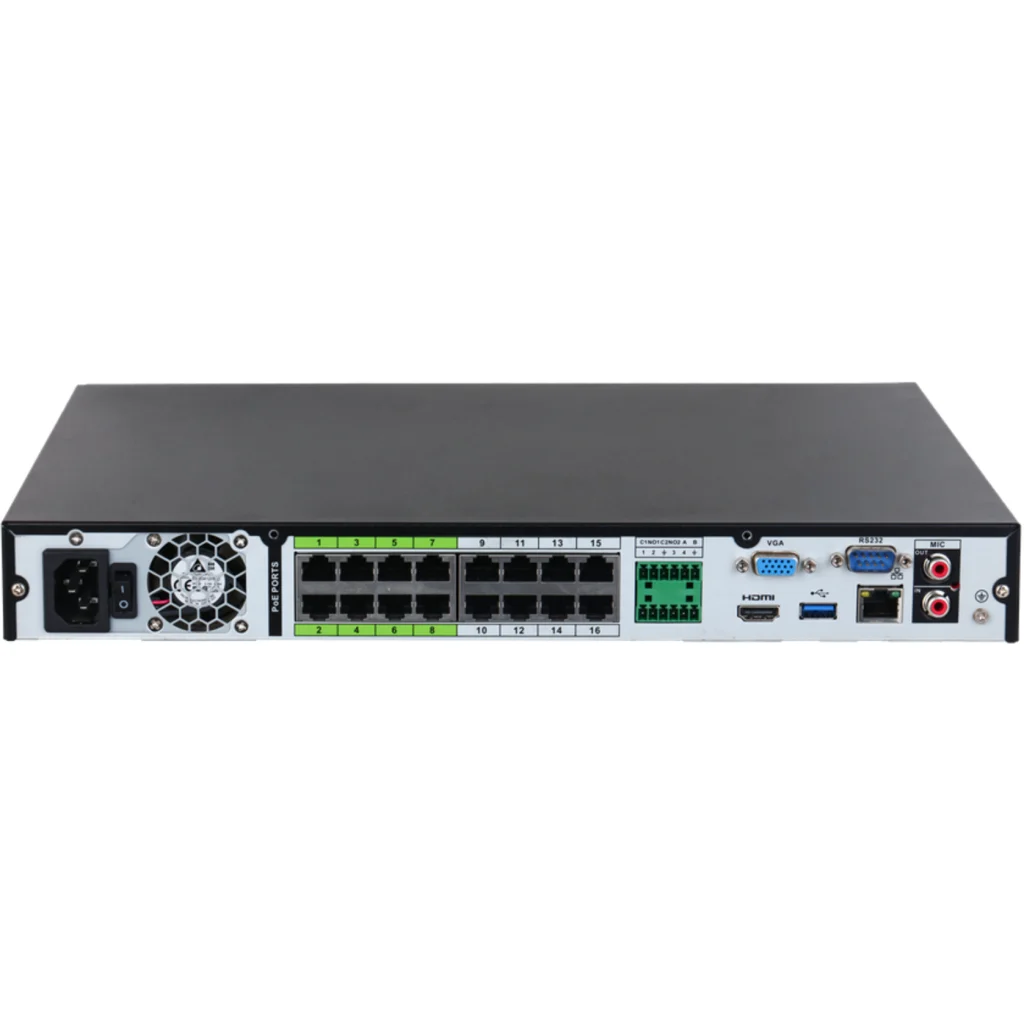 Imagen 2 de Grabador NVR Dahua, 16 CH  PoE 1U 2HDDs Hasta 16TB IA Perimetral