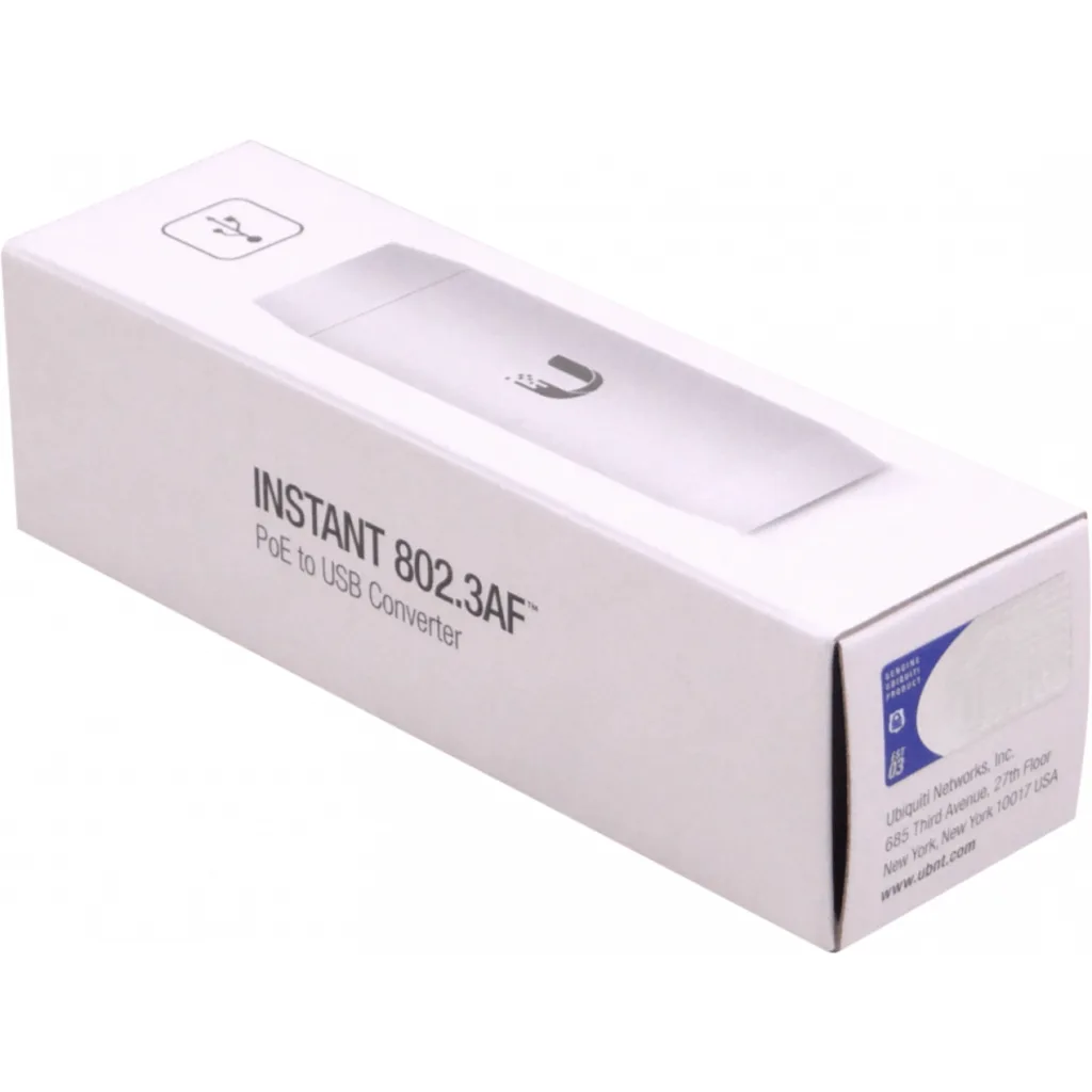 Imagen 1 de UISP INS-3AF-USB UBIQUITI interior 802.3af 48V-in 5V-out Convertidor PoE a USB-AH