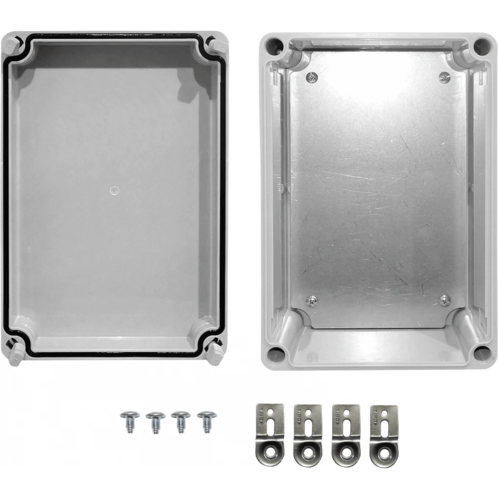 TIBOX 280x190x130mm Tapa-Gris Caja-Gris Plastica IP66 RoHS c/Placa