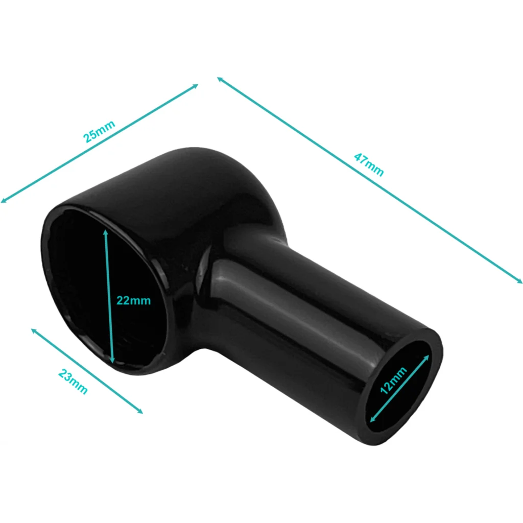 Imagen 1 de Negro 47x25x23mm Protector Cuadrado Aislante para Bateria