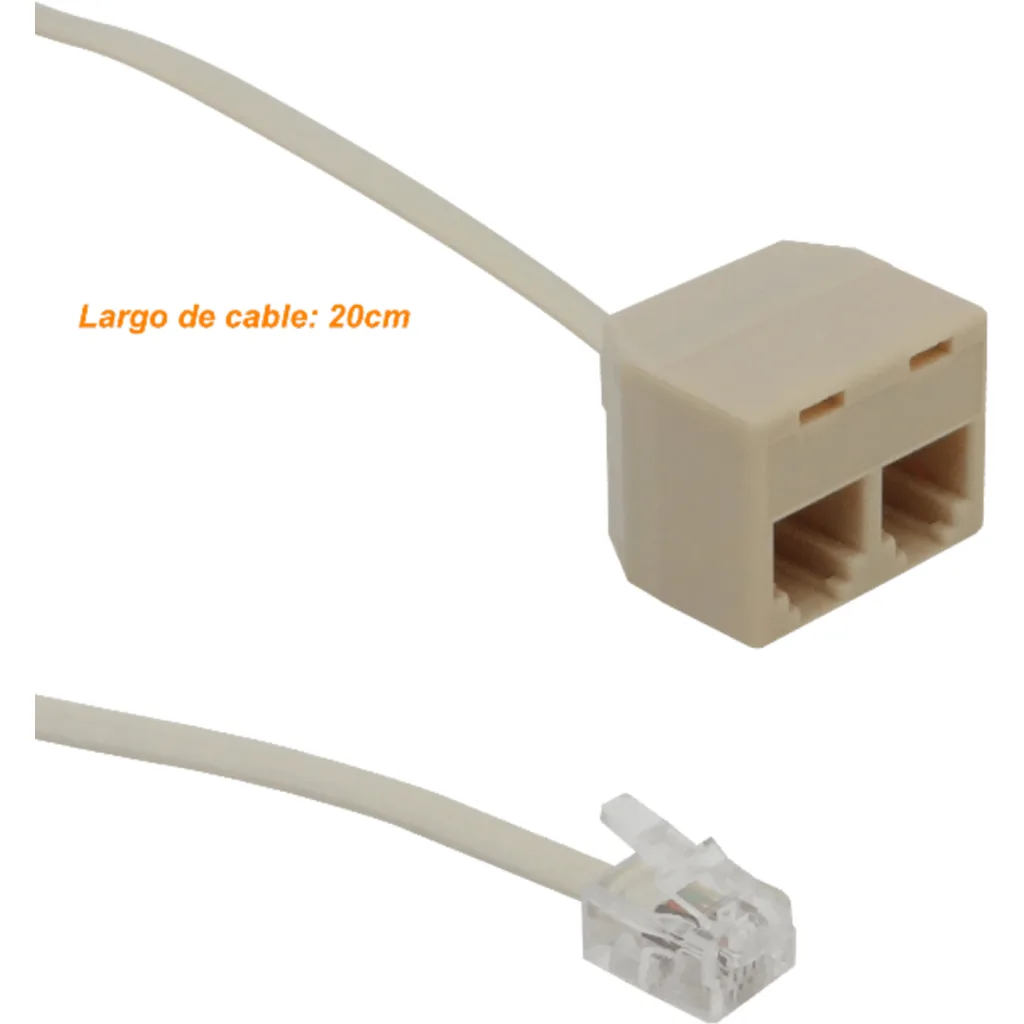 Y 2-RJ11-Hembra 1-RJ11-Macho 6P4C RJ14