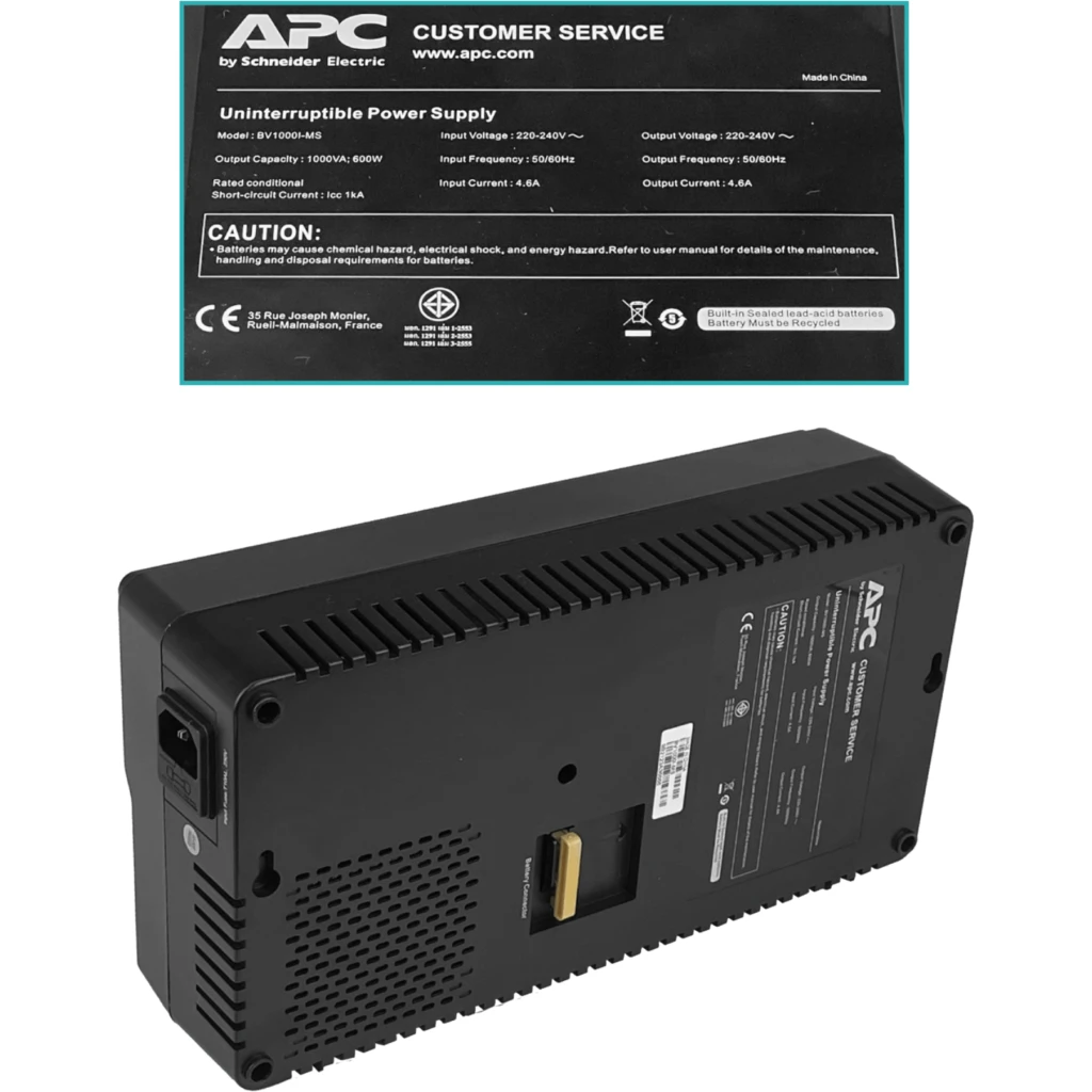 Imagen 3 de UPS APC BV1000 Easy 1000VA 600W, 1x9Ah, 4 Tomas Múltiples, Conector Anderson