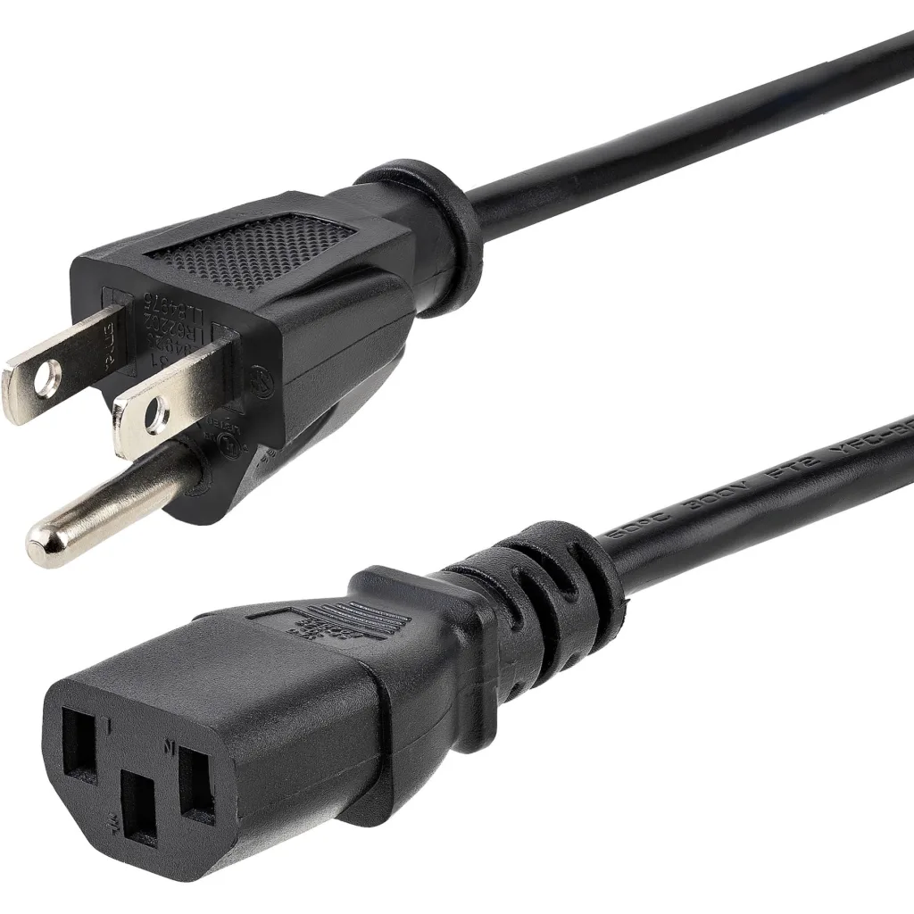 12ft 5-15P to C13 18 AWG PC Power Cable