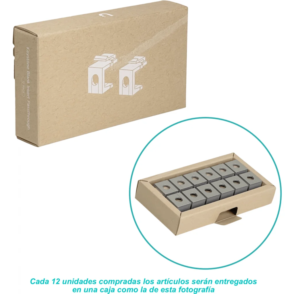 Imagen 2 de UBIQUITI Unidad Keystone Pasa Cable Gris UACC-Keystone-Blank-Insert-TH