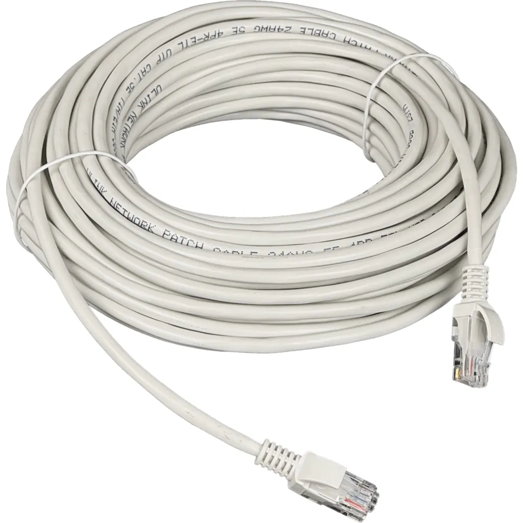 Imagen 1 de Cable Patch Inyectado Multifilar Linkmade 20MT CAT5E UTP 26AWG-CCA Gris RJ45
