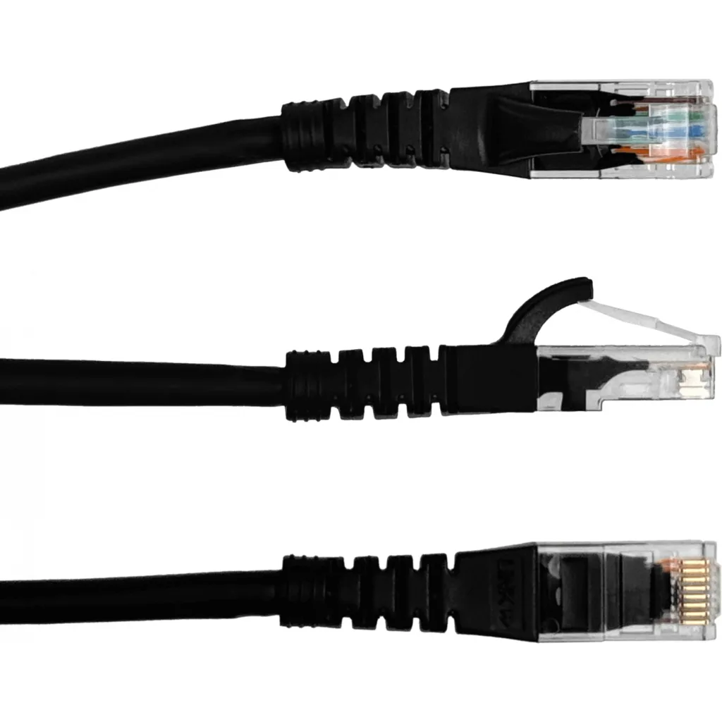 Imagen 2 de LINKMADE 4UN 50CM CAT5E NEGRO LSZH CABLE PATCH INYECTADO MULTIFILAR