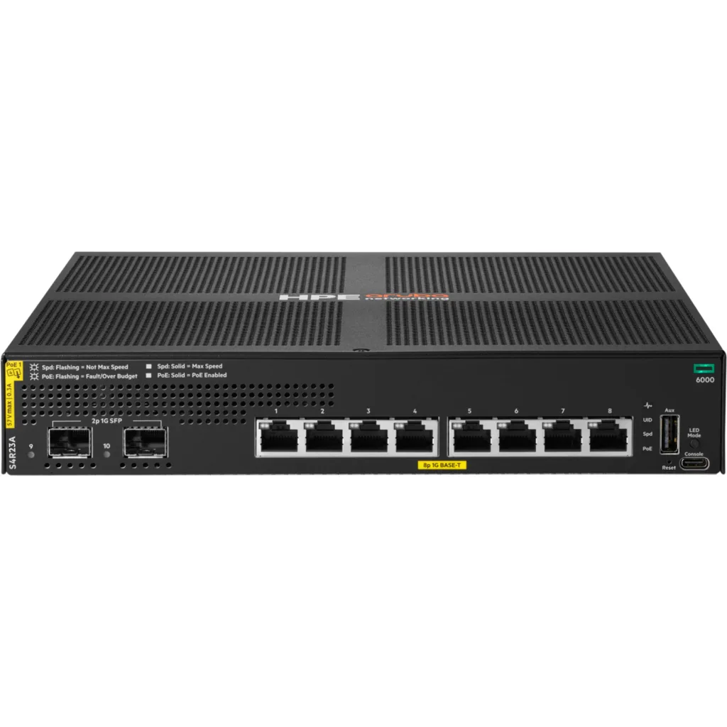 HPE ARUBA NETWORKING CX 6000 8P 10M/100M