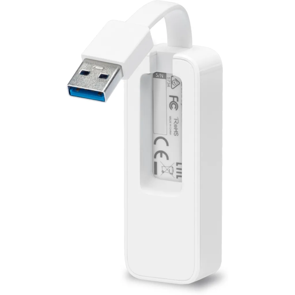 Imagen 2 de Adaptador USB 3.0 a Red Ethernet RJ-45 Gigabit 1000 Mbps Blanco - TP Link