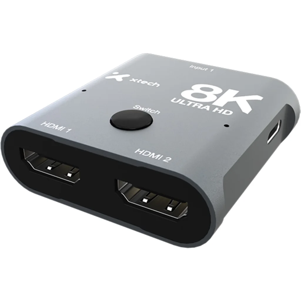 Xtech - 8K HDMI 2-Port Bidirectional Switch - Aluminum Alloy XHA-440