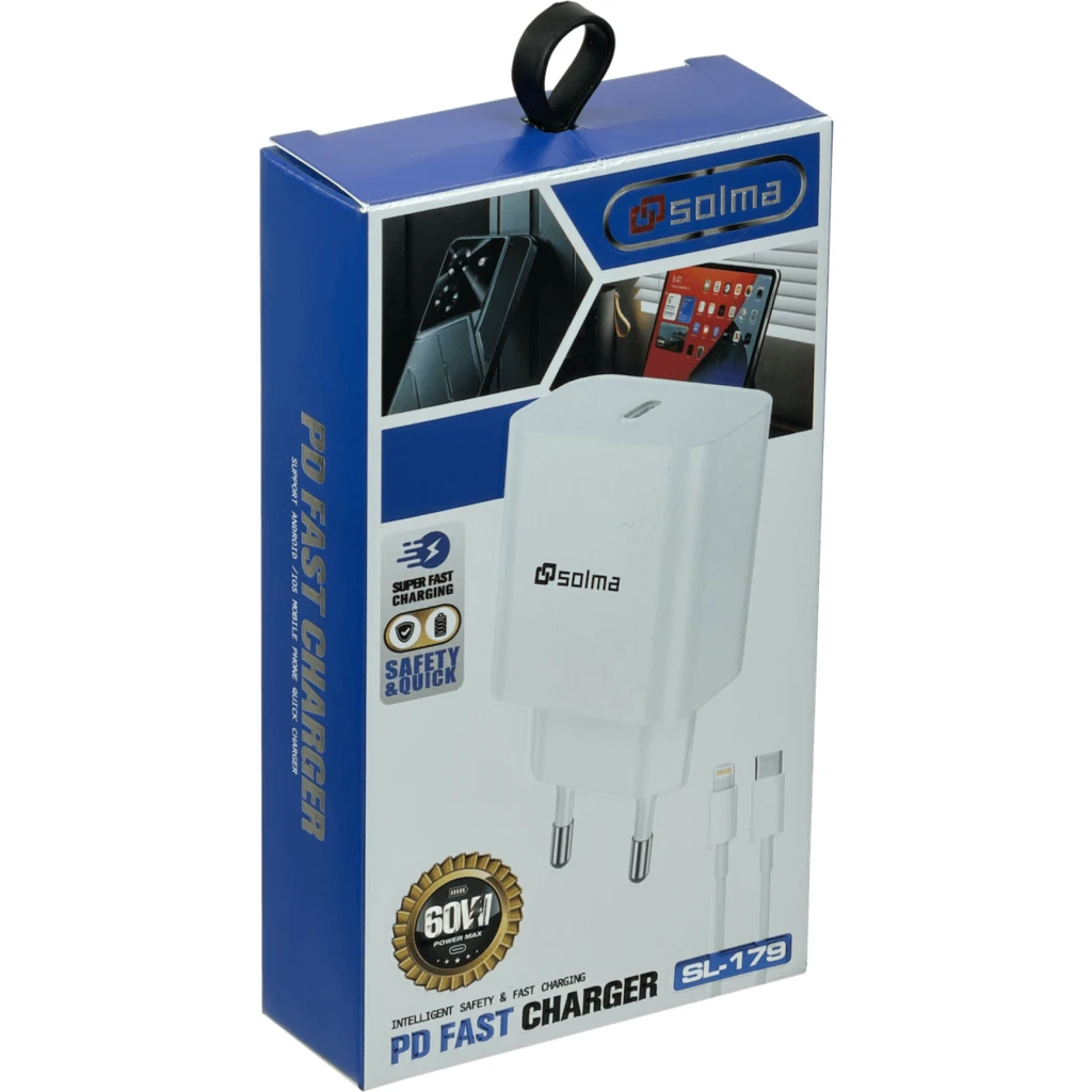 Imagen 2 de Cargador 20W USB-C Inc-0.9mt USB-C-Macho a Lightning-Macho