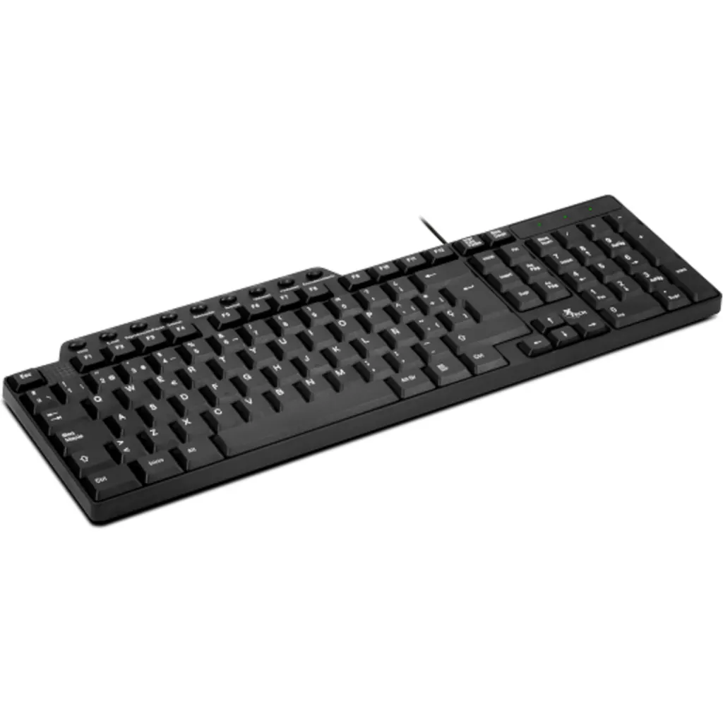 Teclado Alámbrico XTech XTK-160S USB multimedia Español Color negro