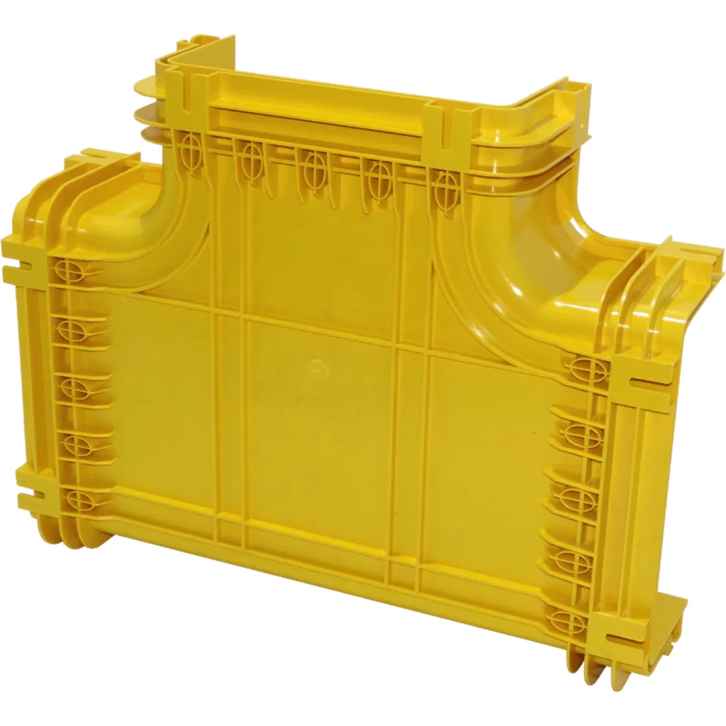 Imagen 2 de 240x100mm Derivacion Horizontal Tee Amarilla PC+ABS LSZH Hembra