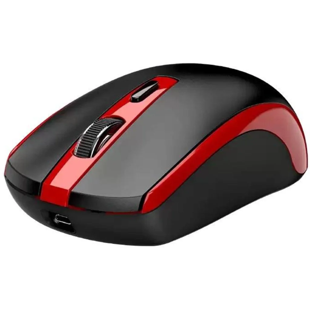 Imagen 1 de GENIUS MOUSE INALAMBRICO 2,4GHZ COPILOT RECARGABLE TYPE-C RED-ECO-8150-RD