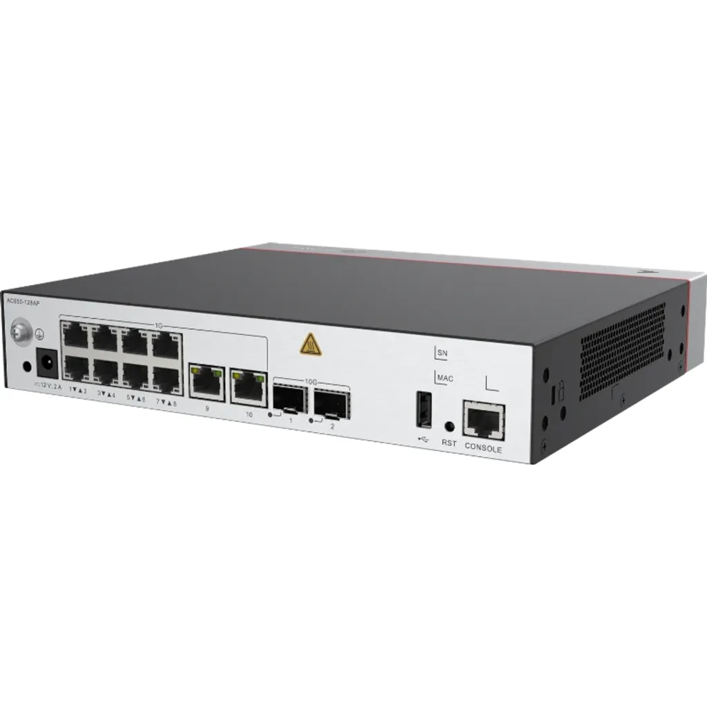 Imagen 1 de AC650-128AP. Controlador WAC Huawei para 128 AP cuenta con 10 puertos 10/100/1000BASE-T y 2 puertos 10GE SFP+