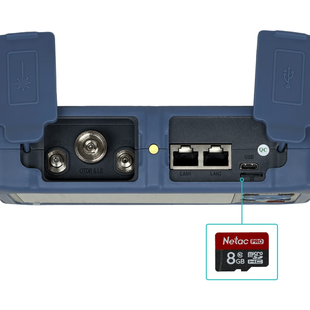 Imagen 1 de 1310/1550nm 100km 24-22dB ST/SC/FC USB MSD Recargable Reflectometro